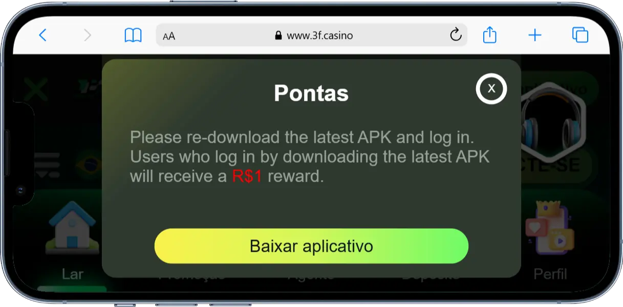 Bônus de download Bônus de download do 3F Casino